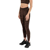 Inguz Leopar Desen Seamless Toparlayıcı Tayt