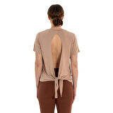 Inguz Sırt Bağlamalı Modal Yoga T-Shirt