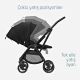 Maxi-Cosi Leona2-Cabriofix I-Size Tek Elle Katlanabilen Ultra Kompakt Çift Yönlü Seyahat Sistem Bebek Arabası Black