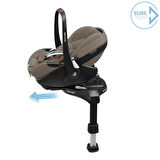 Maxi-Cosi Pebble 360 Pro Dünyanın İlk Kızaklı, Araç Dışına Çıkabilen ADAC'lı 360 Dönebilen Tam Yatabilen İsofix Bazalı Ana Kucağı ve Bebek Oto Koltuğu 0-13 kg Twillic Truffle