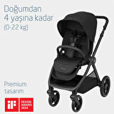 Maxi-Cosi Oxford-Pebble 360 Pro Çift Yönlü Seyahat Sistem Bebek Arabası Twillic Black