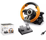 PXN V3 PRO PS3/PS4/PC/XBOX ONE/XBOXSERİES/NİNTENDO UYUMLU DİREKSİYON SETİ TURUNCU