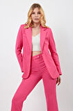Fuşya Ceket Pantolon Takım