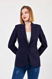 Lacivert Tek Düğme Ceket