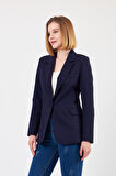 Lacivert Tek Düğme Ceket
