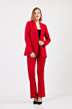Kırmızı Ceket Pantolon Takım