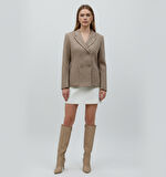 Vizon Kaşe Kruvaze Ceket