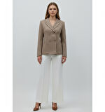 Vizon Kaşe Kruvaze Ceket