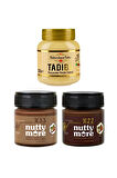 Abdurrahman Tatlıcı Parçacıklı Fındık Ezmesi 330 gr & Nutty More %33 Fındık Parçacıklı Kakaolu Fındık Ezmesi ve %22 Kakaolu Fındık Ezmesi 200 gr x 2 Adet