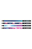 Blackline Karışık Kurşun Kalem 12'li Set,Uzay Desenli,Neon,Mozaik Desenli Konsept Kurşun Kalemler