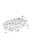 Efe Mark Eko Serisi Banyo - Küvet İçi Kaydırmaz Vantuzlu Oluklu Oval Paspas 63 x 34 cm, Yeşil