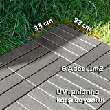 Porsima 1177 12 Lü Bahçe Balkon Teras Zemin Döşemesi Karosu Latte