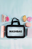 Porsima 3142 2li Şeffaf Seyahat ve Makyaj Çantası Su Geçirmez Organizer Washbag 20x30cm