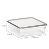 Porsima 5307 8 li 1 Lt Buzdolabı ve Difriz Düzenleyici Saklama Kabı Seti - BPA İçermez, Mikrodalga Uyumlu, Kapaklı, Gıda Saklama Kabı, Kapicino