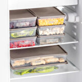 Porsima 5311 12 li 2 Lt Buzdolabı ve Difriz Düzenleyici Saklama Kabı Seti - BPA İçermez, Mikrodalga Uyumlu, Kapaklı, Gıda Saklama Kabı, Kapicino