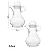 Porsima Pbt-570 Kapaklı Akrilik 2li Yağlık Sirkelik Yağdanlık Seti 80ml