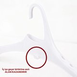 Porsima Harmoni 6 Adet Dolap Içi Düzenleyici Organizer İç İçe Geçen Askı Tişört Gömlek Elbise Askısı Beyaz