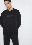 Mavi Logo Baskılı Bisiklet Yaka Siyah Sweatshirt 0S10551-900