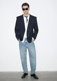 Keten Karışımlı Lacivert Blazer 0110828-86623