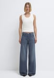 Siena Iconic Puslu Koyu Mavi Jean Pantolon 1010763-A3778
