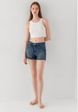 Rosie 90lar Yırtıklı Indigo Mavisi Jean Şort 14474A3187