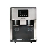 Gustoso Buz Yapıcı - Crush Ice & Küp Buz & Soğuk Su Hazneli 3in1 LCD Dokunmatik Ekranlı Akıllı Inox Buz Makinesi