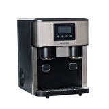 Gustoso Buz Yapıcı - Crush Ice & Küp Buz & Soğuk Su Hazneli 3in1 LCD Dokunmatik Ekranlı Akıllı Inox Buz Makinesi