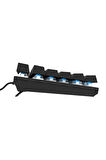Hawk Gaming HK410M Mekanik Mavi Switch 19 Mod RGB Kablolu Siyah TKL Türkçe Gaming Klavye