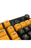 Hawk Gaming HK258CY Membrane LCD RGB Kablosuz/Bluetooth Cyber Sarı Siyah Full Türkçe Gaming Klavye