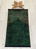 Seccade Saçaklı (lateks Taban) 75x125 Ebat - Yeşil