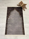 Seccade Saçaklı (lateks Taban) 75x125 Ebat - Kahverengi