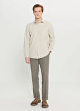 Altınyıldız Classics Lastikli Bel Duble Paça Slim Fit Vizon Erkek Pantolon ACE001261366_VIZ