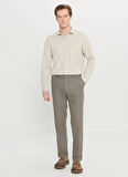 Altınyıldız Classics Lastikli Bel Duble Paça Slim Fit Vizon Erkek Pantolon ACE001261366_VIZ