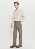 Altınyıldız Classics Lastikli Bel Duble Paça Slim Fit Vizon Erkek Pantolon ACE001261366_VIZ