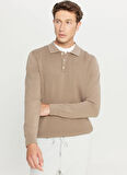 Altınyıldız Classics Polo Yaka Standart Vizon Erkek Kazak ACE049261279_VIZ