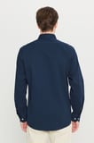 Comfort Fit Rahat Kesim Düğmeli Yaka Kadife Gömlek