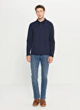 Altınyıldız Classics Polo Yaka Lacivert Erkek Sweatshırt ACE052261086_LAC
