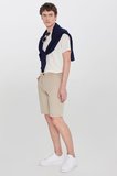 Pamuklu Slim Fit Dar Kesim Yan Cepli Esnek Şort