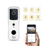 YECO BD-10 Akıllı Görüntülü Kapı Zili – PIR Sensör, IP66, WiFi, Çift Yönlü Ses