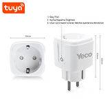 Yeco SP-16 Akıllı Priz, Wi-Fi Uyumlu, Telefonla Kontrol, 16A Akım Koruma, Enerji İzleme, 2 Adet