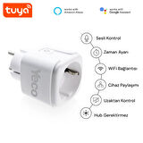 Yeco SP-16 Akıllı Priz, Wi-Fi Uyumlu, Telefonla Kontrol, 16A Akım Koruma, Enerji İzleme, 2 Adet