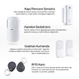 YECO SAS-10 Akıllı Alarm Güvenlik Sistemi - Wifi & 4G GSM Bağlantısı, Hareket Sensörü ve Mobil Uyumlu