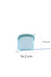 Sheer Hava Sızdırmaz Kilitli Silikon Saklama Torbası 300 ml | Mavi