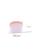Sheer Hava Sızdırmaz Kilitli Silikon Saklama Torbası 600 ml | Pembe