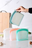 Sheer Hava Sızdırmaz Kilitli Silikon Saklama Torbası 600 ml | Mavi
