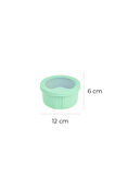 Pastel Hava Sızdırmaz Yuvarlak Silikon Saklama Kabı 400 ml | Yeşil