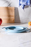 Flow Katlanabilir Isıya Dayanıklı Silikon Süzgeç 23 cm | Mavi
