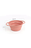Flow Katlanabilir Isıya Dayanıklı Silikon Süzgeç 20 cm | Pembe