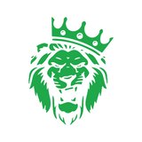 Kral Tacçlı Aslan Sticker 17x17 Cm Yeşil