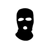 Kar Maskesi Sticker 17x17 Cm Siyah